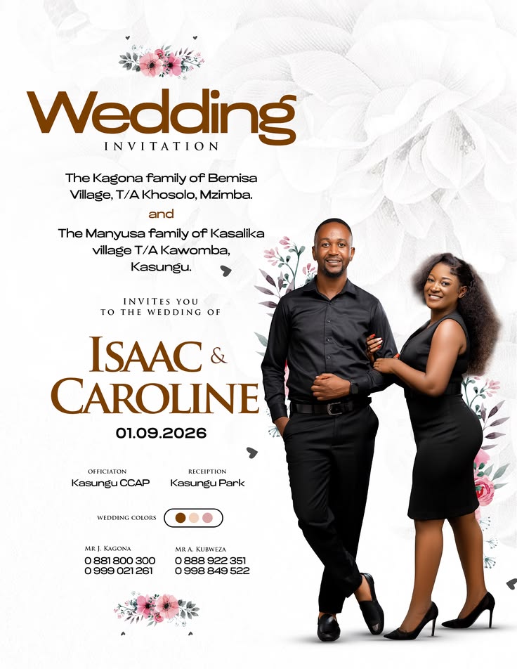 Save the Date Flyer and Wedding card