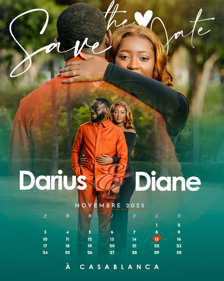Wedding Save the Date Darius & Diane